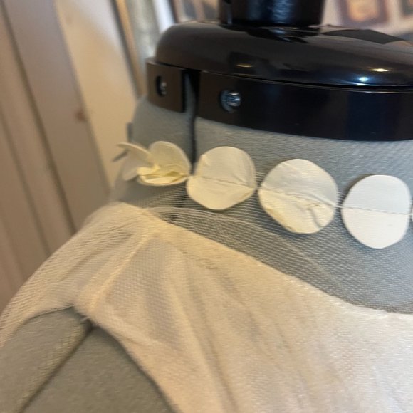 Gracia ivory polka dot chiffon sheer shift dress - Picture 8 of 11